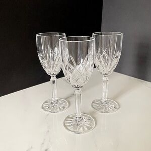 SET of 3 White Wine Brookside Glasses by Waterford Crystal